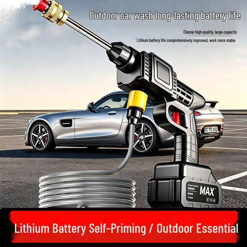 Portable High-Power Wireless Car Washer with Rechargeable Lithium Battery
