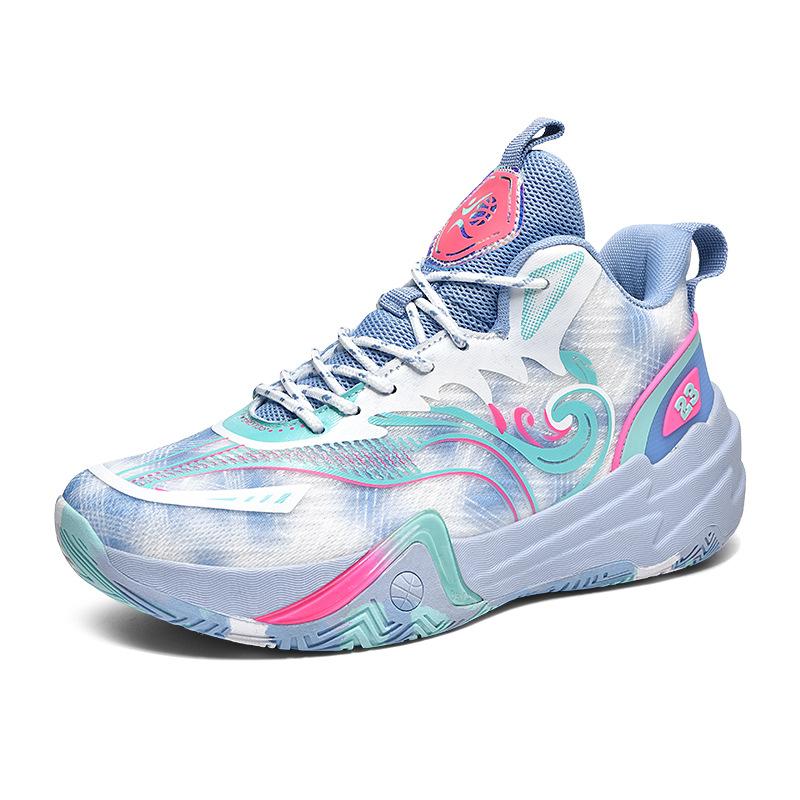 2025 new men's and women's style basketball shoes actual sports mandarin duck youth and students outdoor sports non-slip sneakers