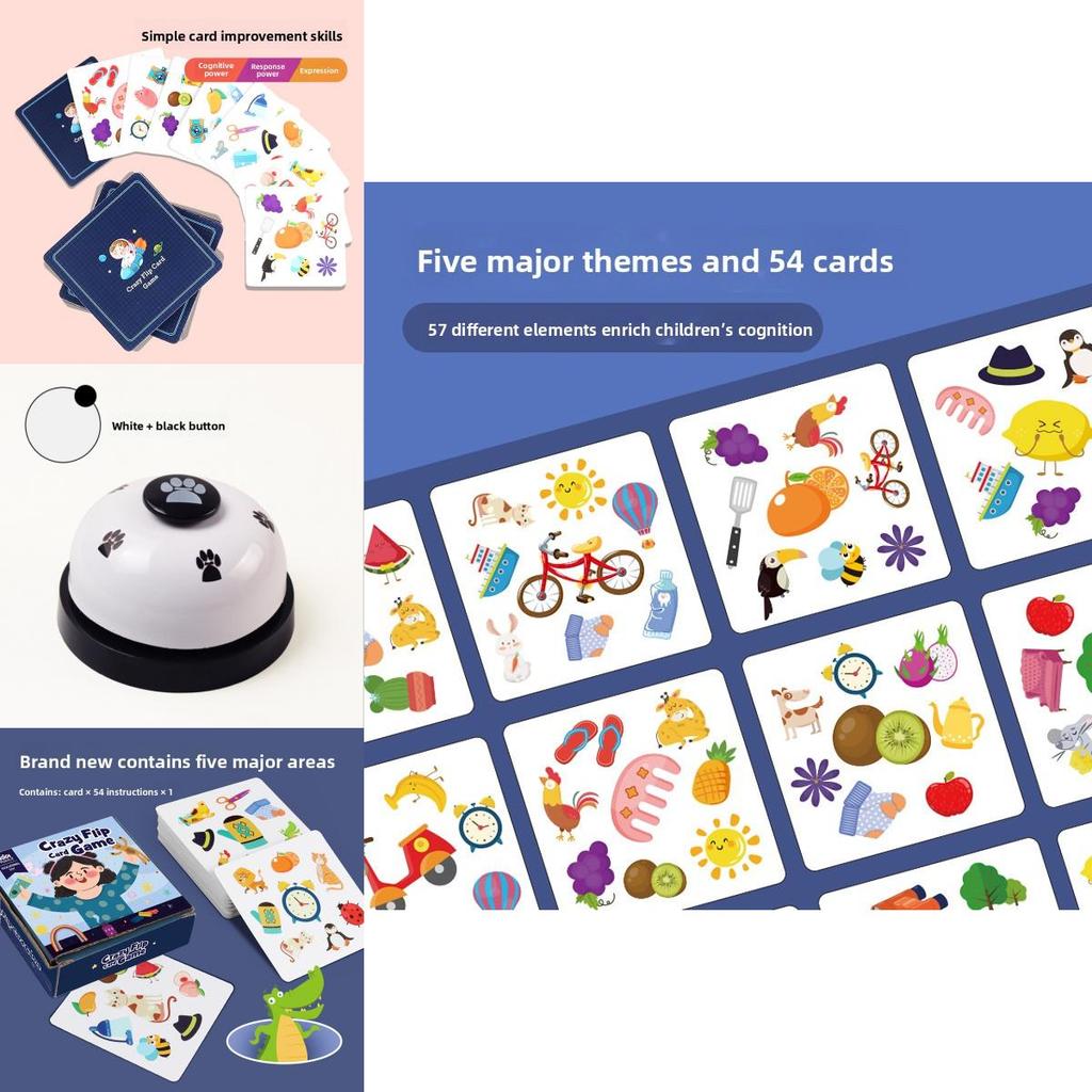 Wooden Animal Matching Card Game For Kids Educational Brain Training Parent Child Activity
