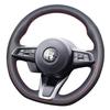 Hub Caps Hand Stitched Renovation Non-slip Wear-resistant Black Leather Car Steering Wheel Cover For Alfa Romeo Stelvio Giulia 2 XGHIJ1