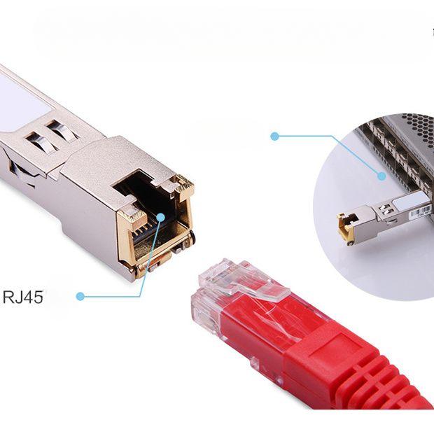 10G Adaptive Ethernet Module RJ45 Port, Optical To Electrical Conversion, 30m Range, Compatible with Huawei, ZTE, and Intel