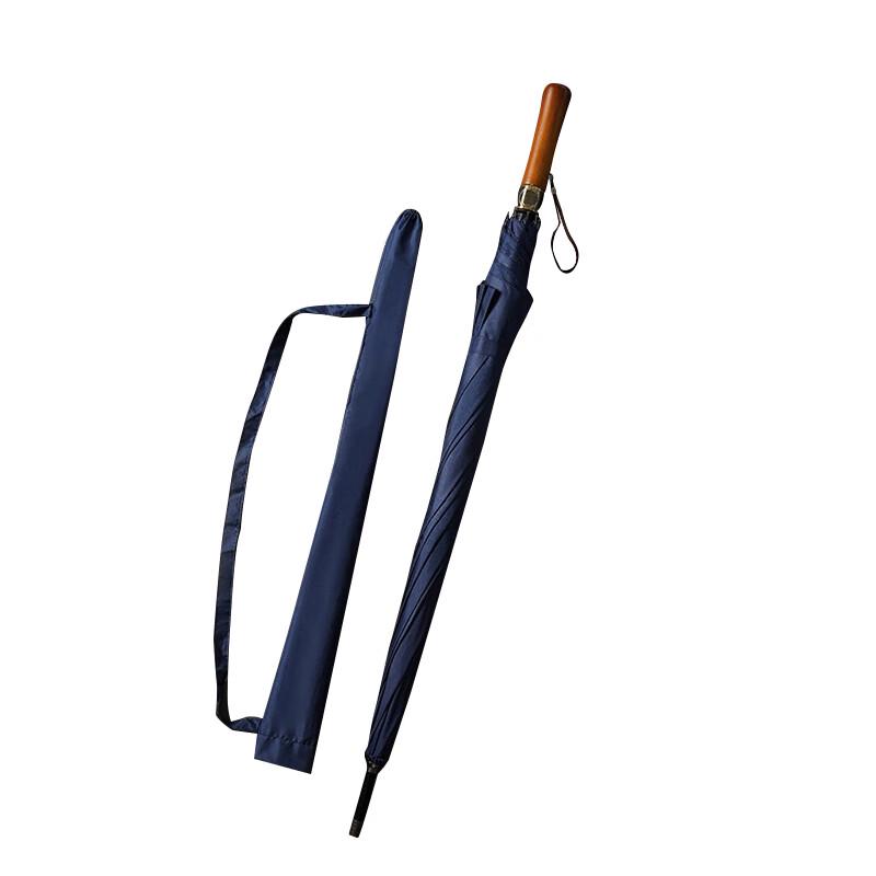 Tri-polar Wooden Handle Straight Umbrella