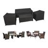 Outdoor Courtyard Black Waterproof Furniture Covers Black Furniture Covers Breathable Material Double Protection