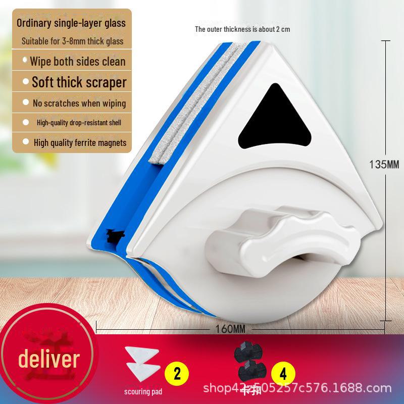 Magnetic Double-Sided Glass Wiper for 3-8mm Windows