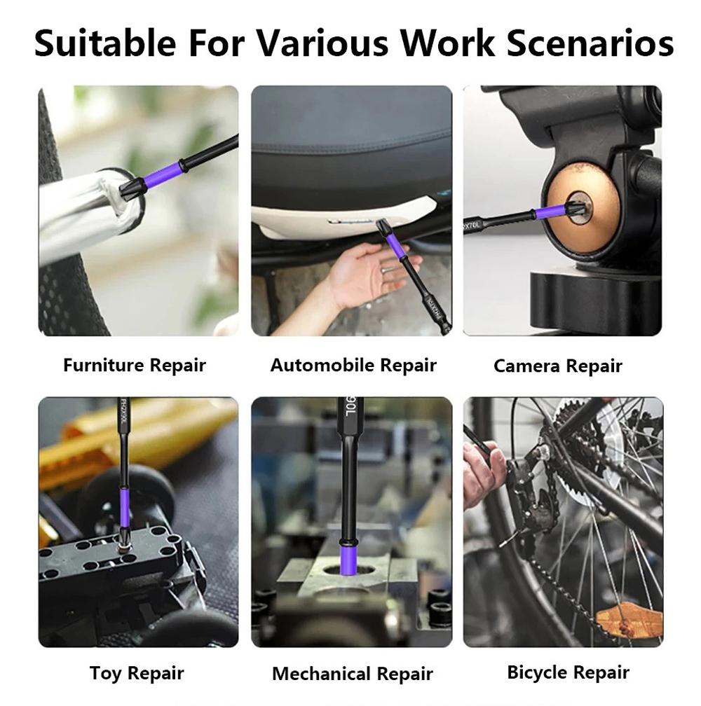 6/12 Pack Magnetic Screwdriver Bits Non-slip Shockproof Phillips Impact Bits Hex Shank Alloy Steel Bits Suitable for Power Tools