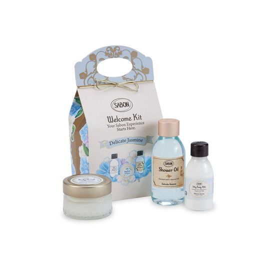 Sabon Welcome Kit Planning Jasmine (Shower Oil 100ml + Body Scrub 60g + Silky Body Milk 50ml)