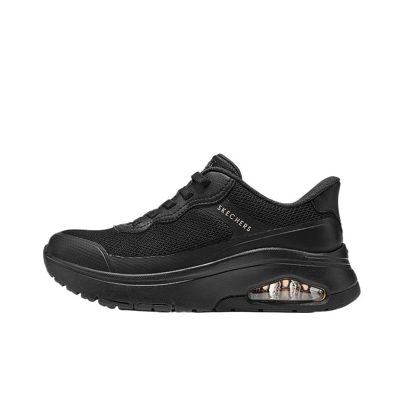 Skechers Street Mesh Round Toe Lace-Up Breathable Low-Top Training Shoes Women sneaker 177798-BBK 35