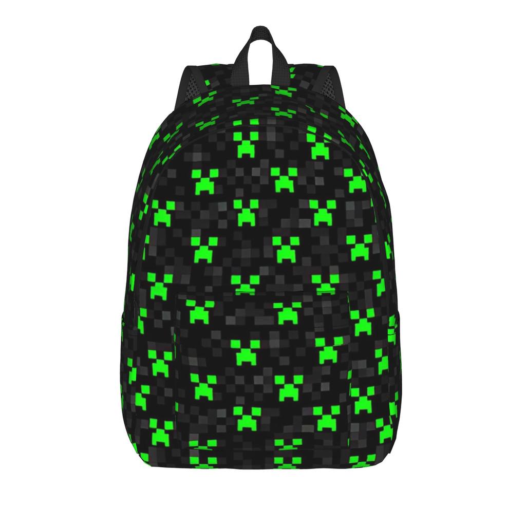 Creepers Big Face Videogame Casual Backpack Sports Student Work Daypack for Men Women Laptop Computer Canvas Bags