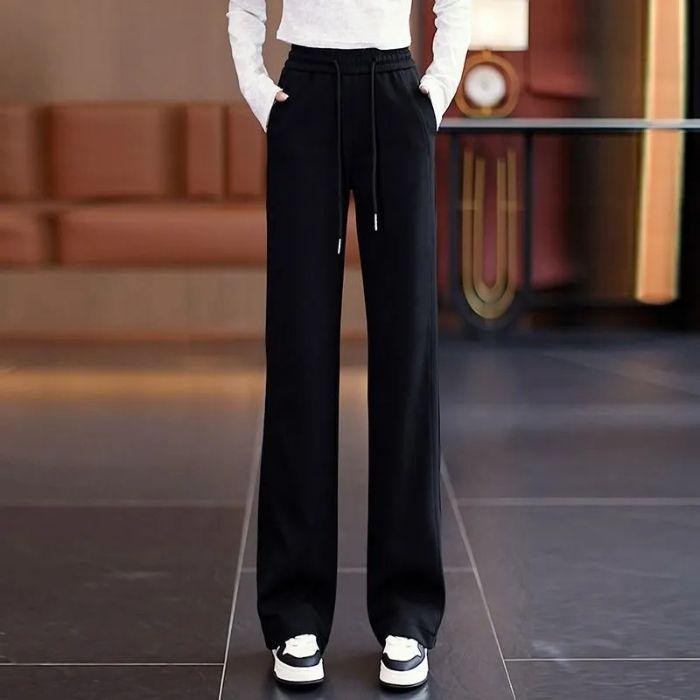 

Women s Elastic Waist Versatile Narrow-Leg Wide-Leg Pants - 2025 Autumn/Winter Collection M