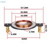 1Pc Diaphragm Replacement Titanium Film Tweeter Voice Coil Membrane DIY Parts 44.4mm Core Treble Speaker Repair Accessories