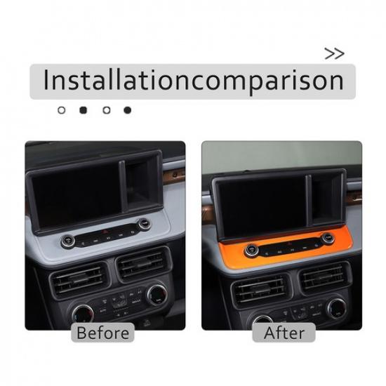 Orange Center Radio Console Button Trim Cover Fit For Ford Maverick -