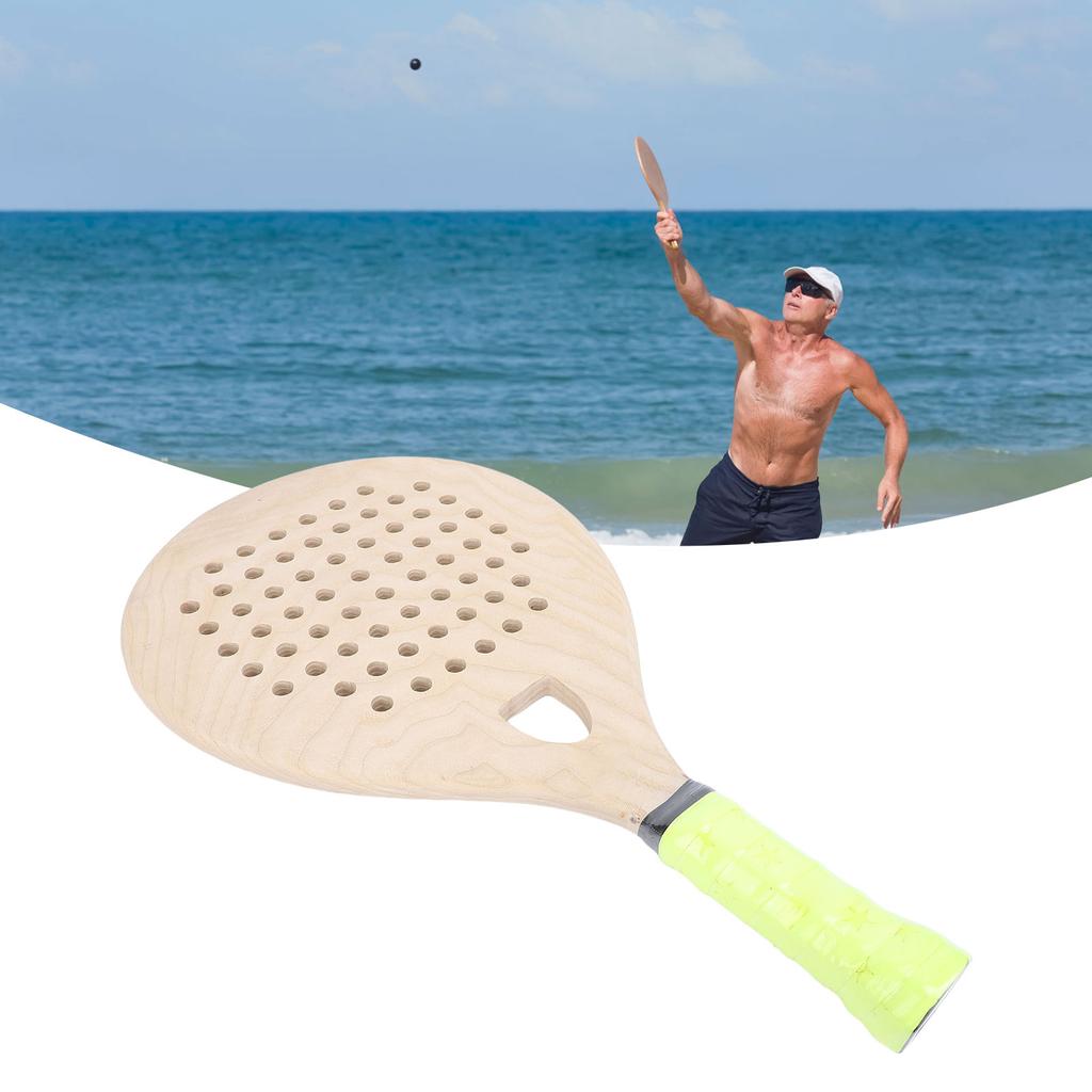 Beach Tennis Paddle Lightweight Wooden Beach Tennis Racket Better Control Anti Slip