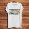 Edo Katsushika Hokusai UkiyoeTea House At KoishikawaCat Kaiju Catzilla T ShirtCasual Short Sleeve TshirtUnisex Tee Ukiyo