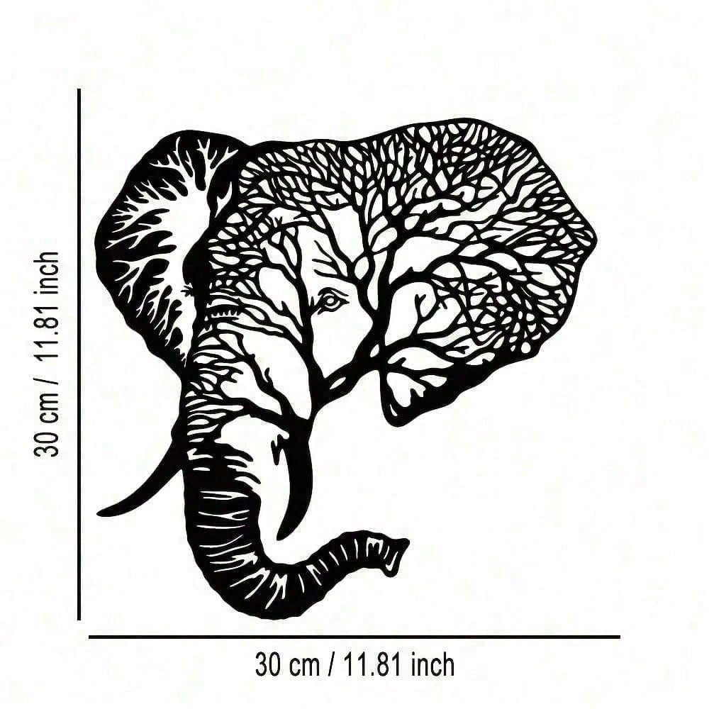 Laser Cut Metal Elephant Wall Art Modern Home Decor Geometric Farmhouse Gift TY8219