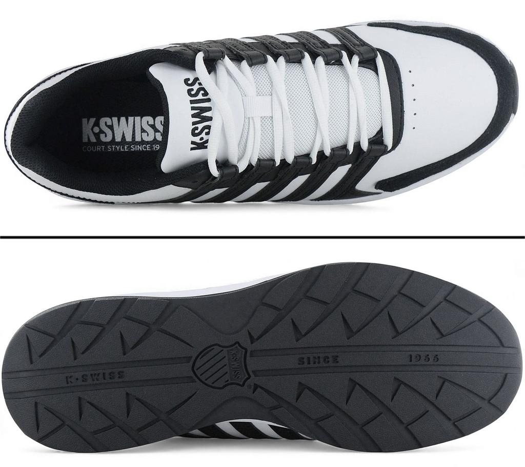 K-SWISS Vista Trainer - Men's Sneakers Shoes White-Black 07000-034-M ORIGINAL