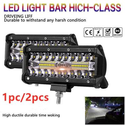 7-Zoll-400-W-LED-Arbeitslichtbalken, Flutlichtstrahl, Offroad-4WD-SUV-Nebelscheinwerfer