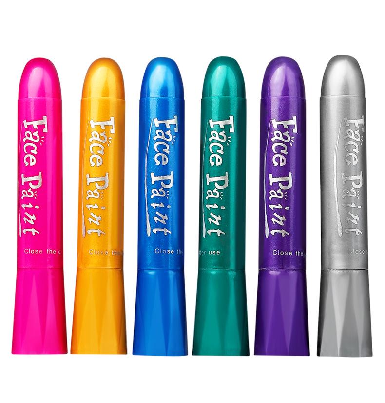 6-Color Body Paint Pen Set for Face & Body Art - Halloween & Christmas