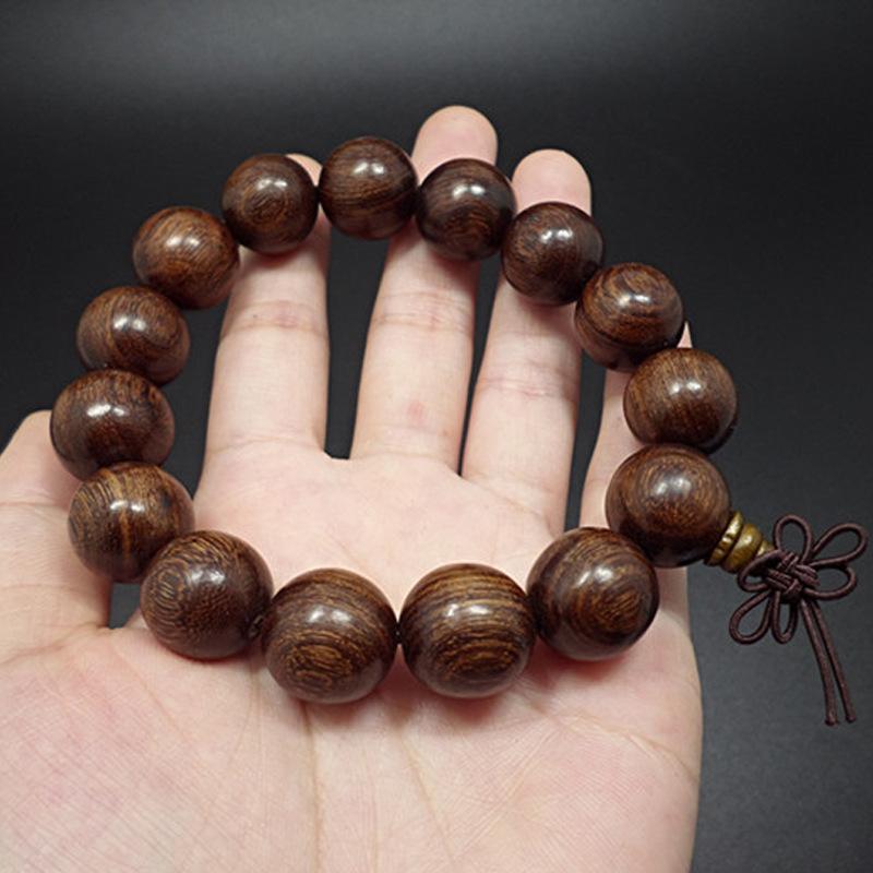 S410 Rosewood Bracelet, Male and Female Couple Buddha Bead Bracelet, Huanghuali Wood Hand Jewelry.