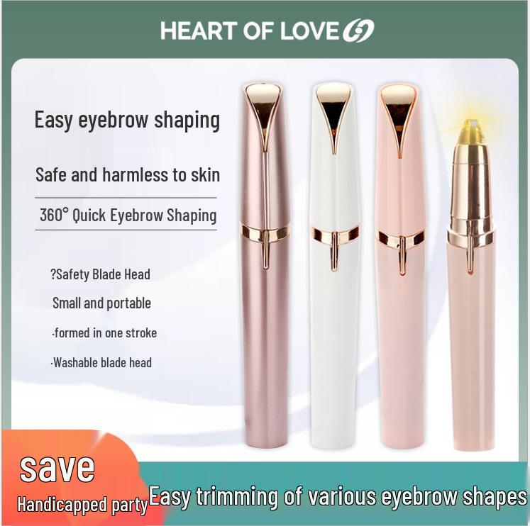 Rechargeable Electric Eyebrow Trimmer for Women - Mini Shaver, Razor, Epilator, Automatic Shaper, and Pencil.