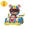 Cute Go-Kart Bear Building Blocks,Assembly Toys,Ornaments,Home Decor,Creative Building Blocks,Puzzle Toys For Gifts
