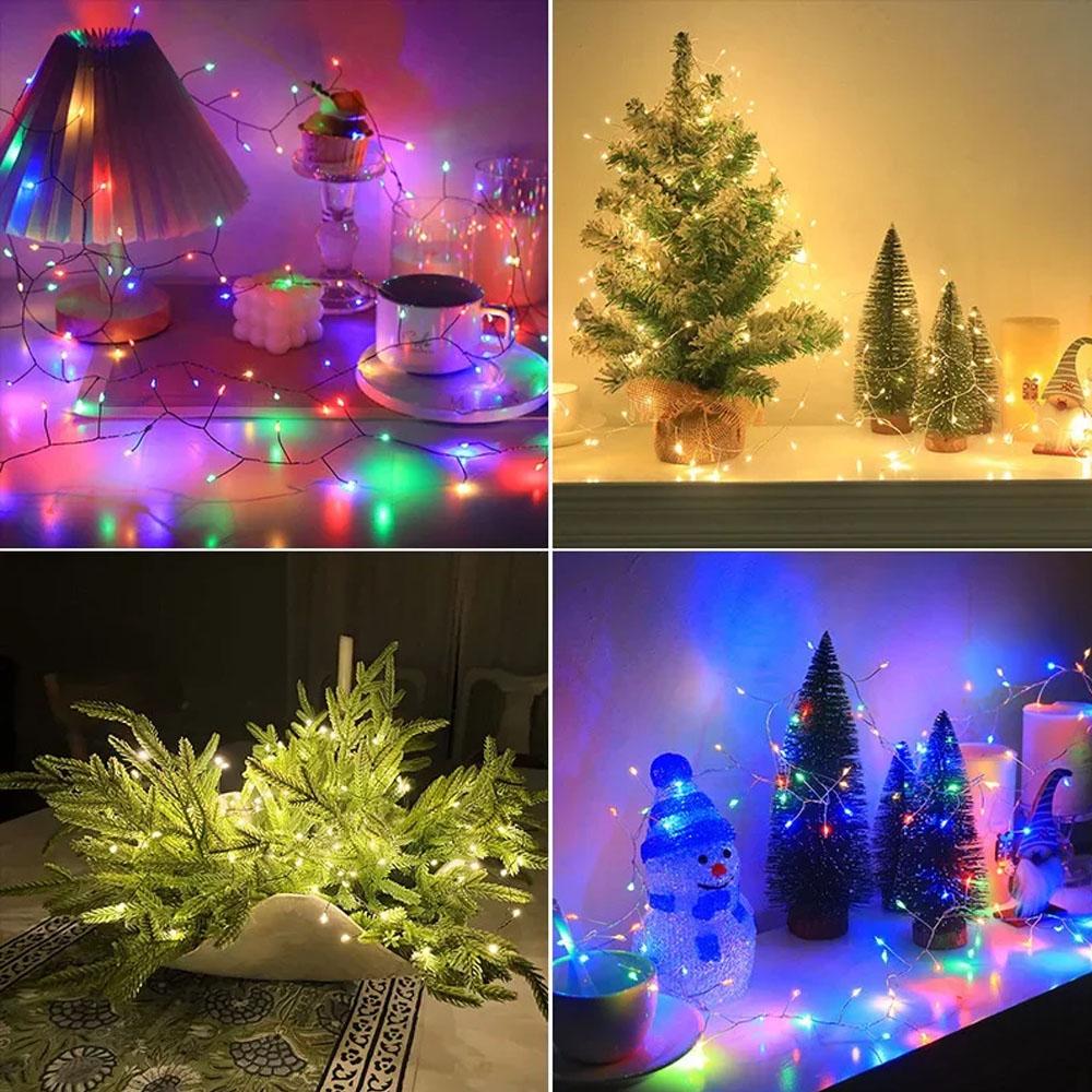 Atmosphere Night Light Strip Christmas Wedding Decoration String Light Green Copper Wire Christmas Decoration Light Remote Control