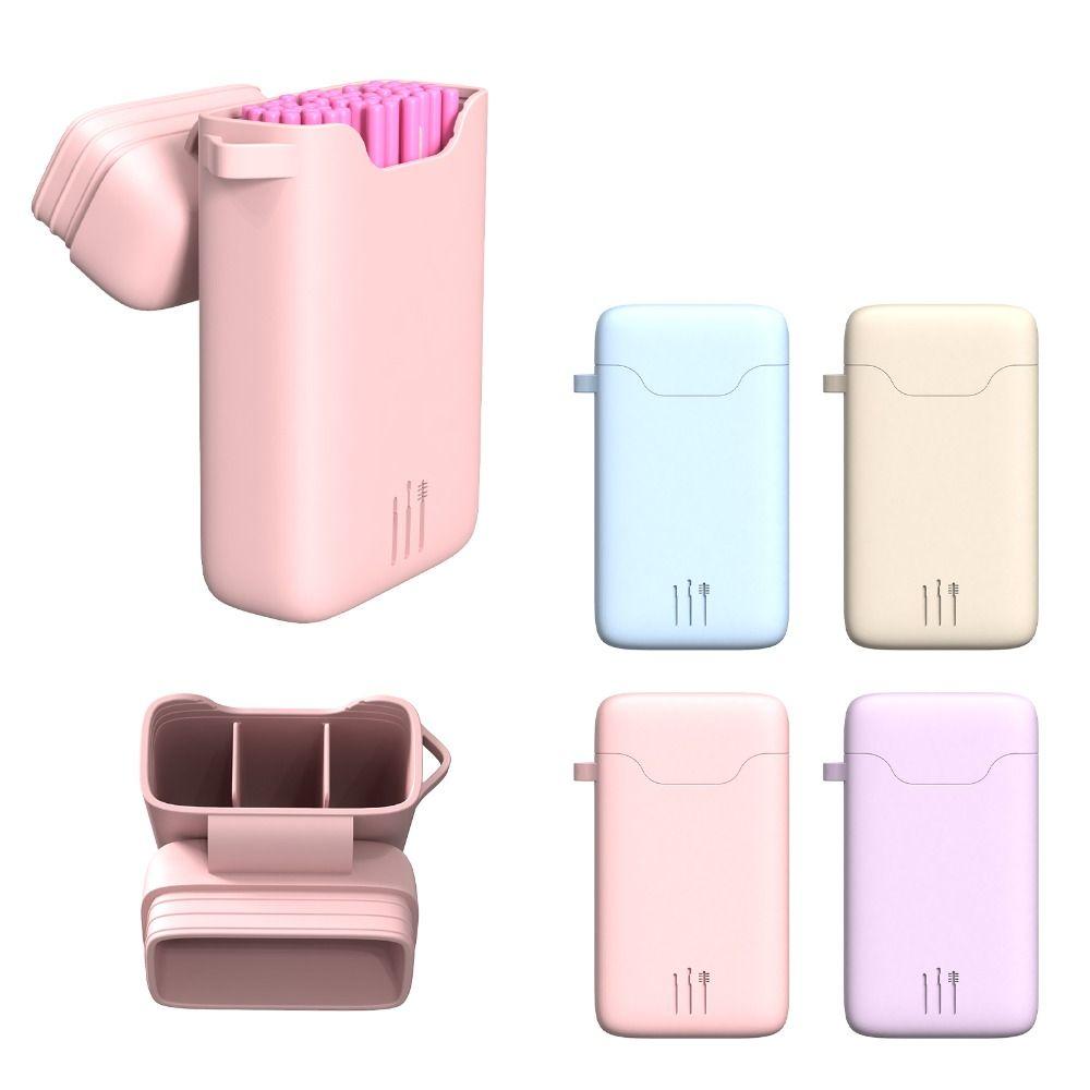 Dustproof Eyelash Brush Storage Box Pink Purple Blue Makeup Brushes with Lid  Women Girls