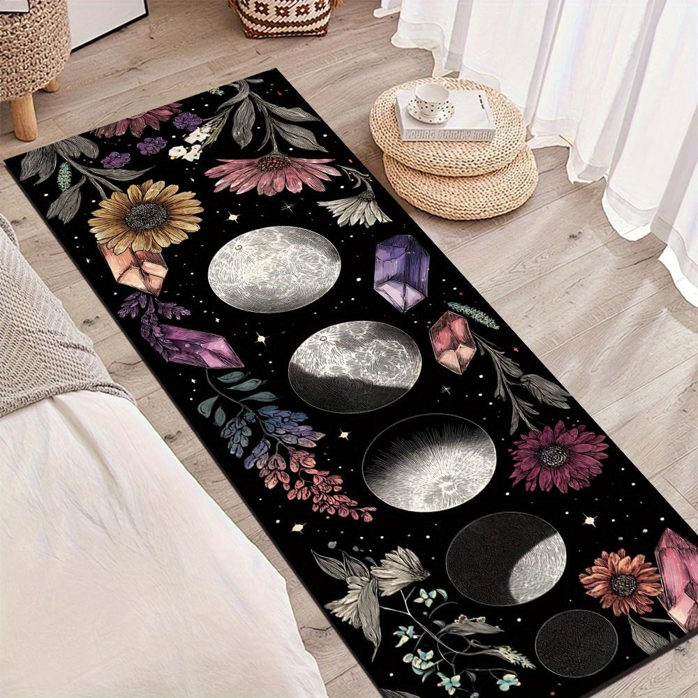 1Pcs Bohemian Style Non-Slip Washable Area Rug Runner for Entryway, Living Room, Bedroom & Patio