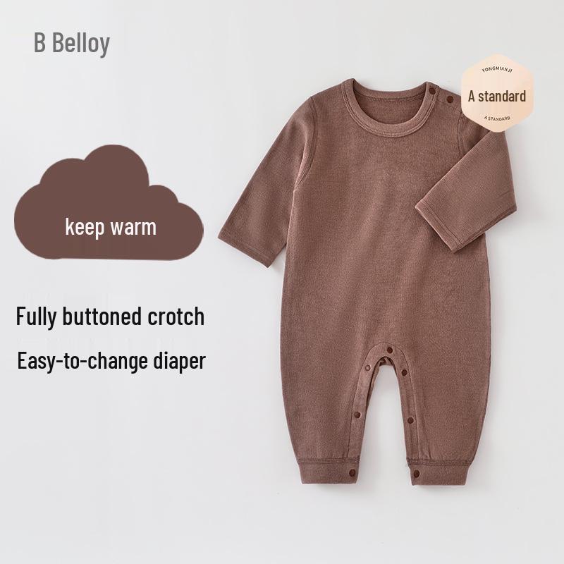 

Baby One-Piece Warm Pajamas - Spring & Autumn Base Layer 59cm (1-3 months)