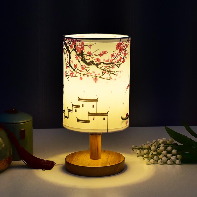 Chinese Artistic Retro LED Desk Lamp for Bedroom or Dormitory