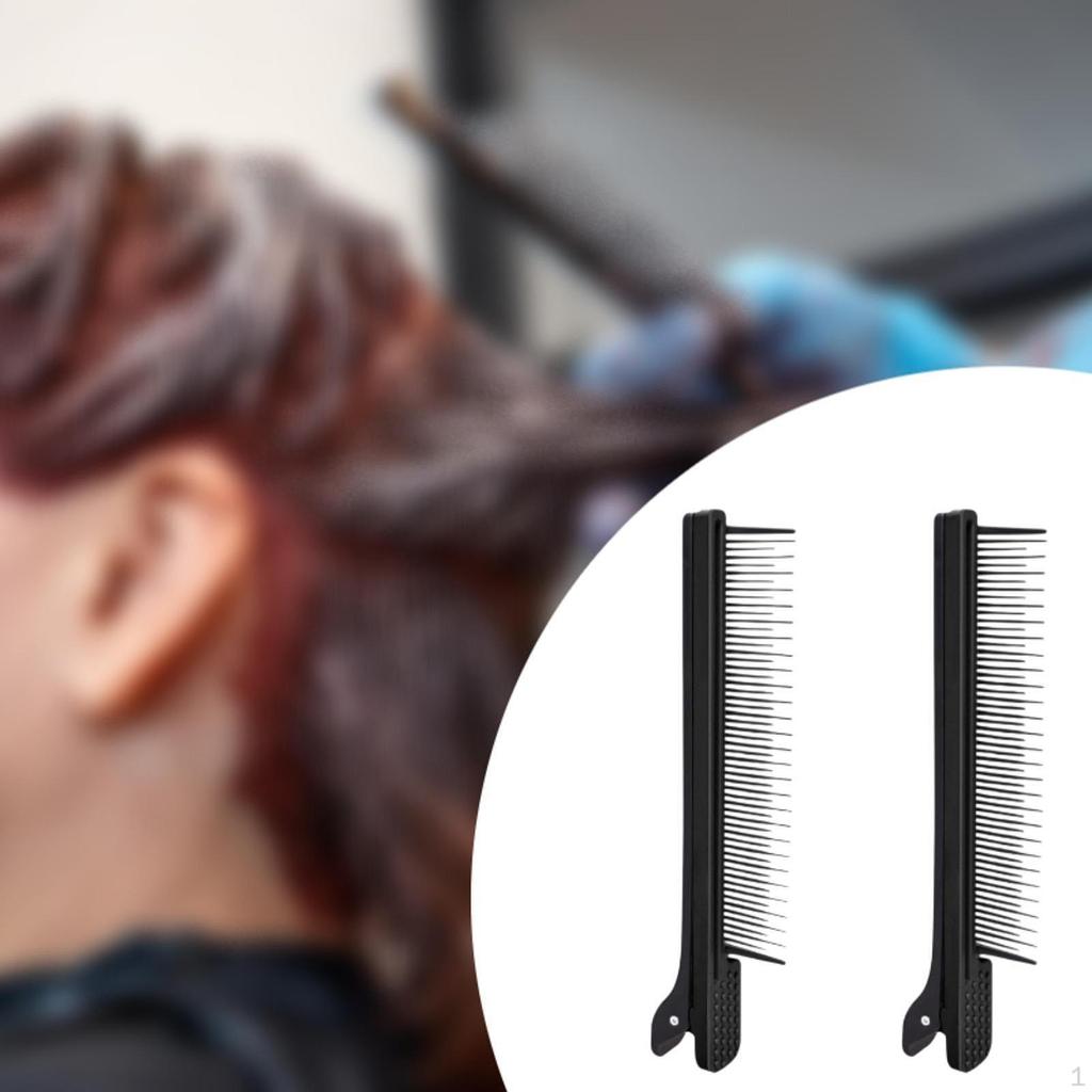 2 Pieces Hairdressing Assistant Comb Barber Shop Clip Professional Hair Dye and Perm for Salon