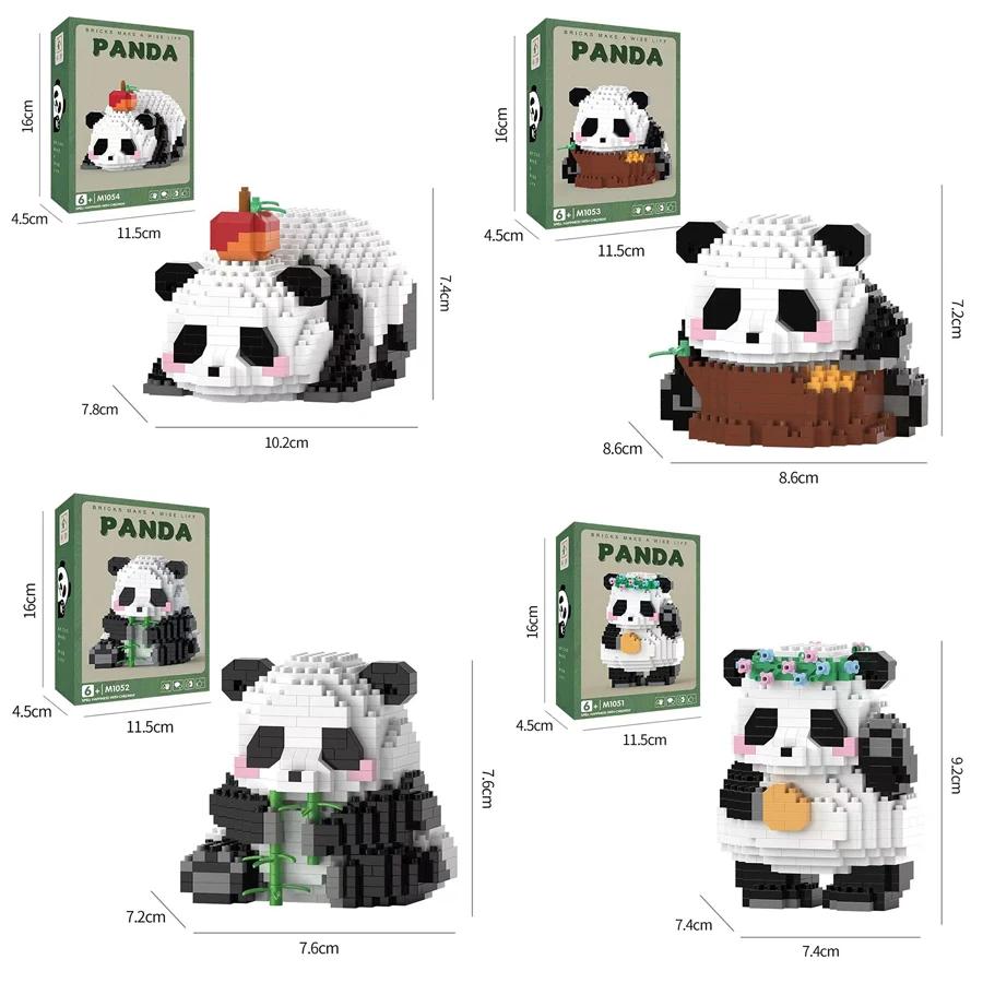 Panda Lovers Creative Micro Building Blocks 3D Mini Model Kit Moc Diy Gift Christmas Decor Children Toys