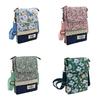 Adjustable Strap Crossbody Bag Print Five-layer Shoulder Bag Fresh Pastoral Phone Purse Women
