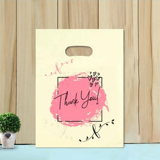100 Pcs Holiday Gift Bags You Reusable Print Gratitude Expression Thank Strong Bearing Dress