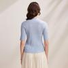 Zhaojun Women's Short Sleeve Mock Neck Knit Top