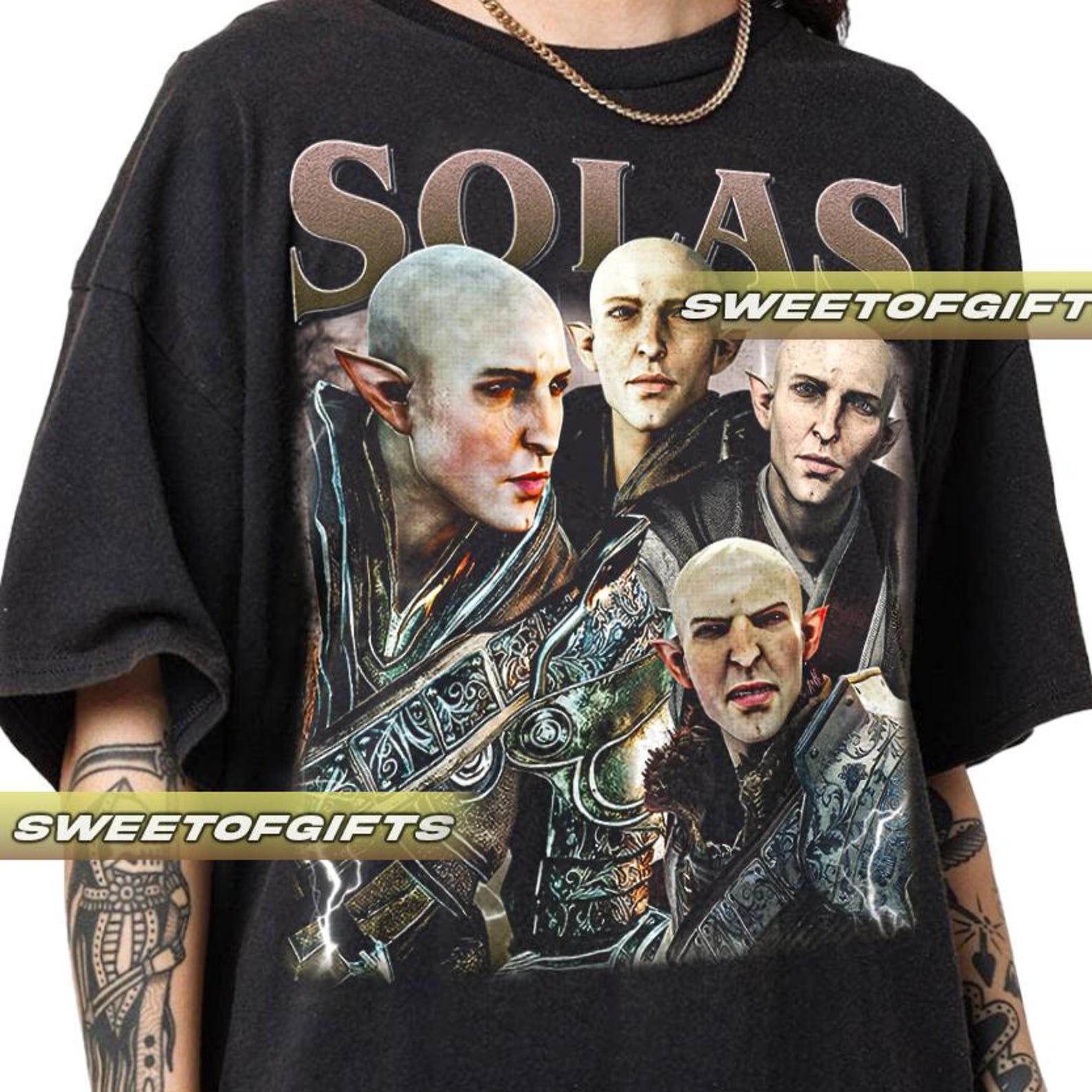 Limited Solas Dragon Age Tshirt Vintage Unisex Shirt S