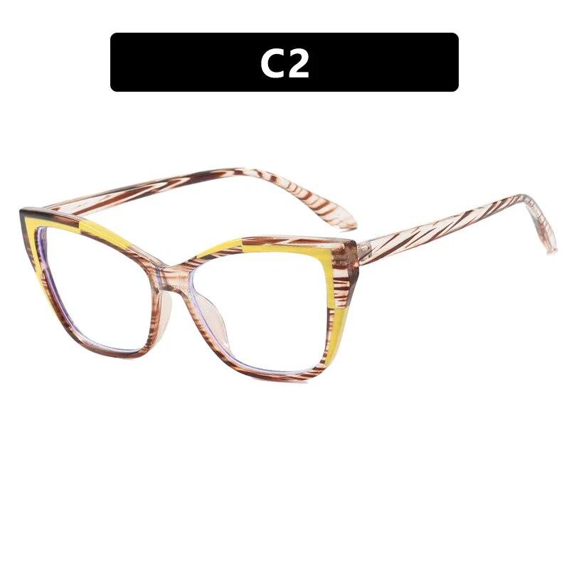 Купить Кошачий глаз с плоскими линзами, цветная оправа для очков по ...