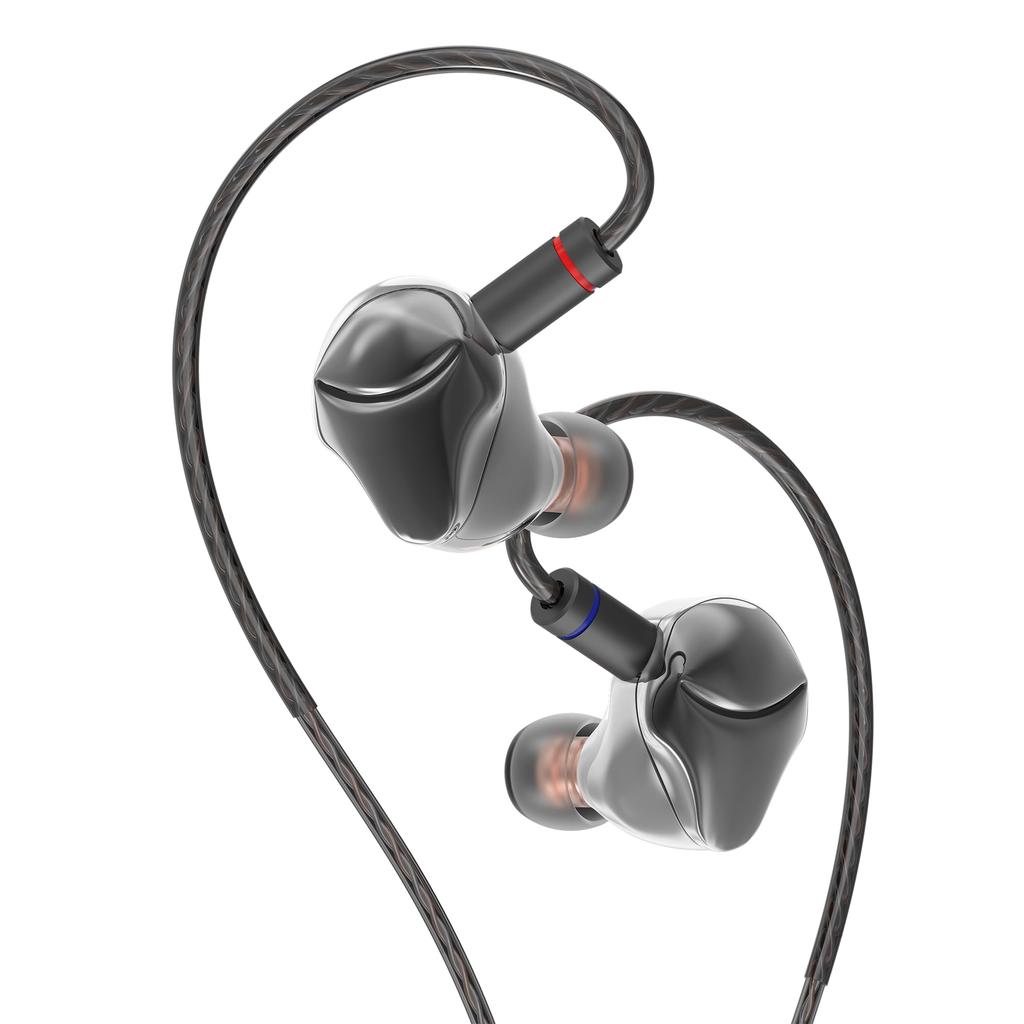 HIDIZS MK10 ArcSonics Silicon Carbide 10mm Dual Magnetic Circuit Dual Cavity Dynamic Three Tuning 6 Tone Zinc Alloy Steel In-Ear Monitors, Diaphragm,