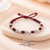 Adjustable 999 Sterling Silver Bamboo Joint Bracelet - Unisex Chinese Style Hand Chain