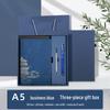Chinese Style Soft Leather A5 Notebook - High-Quality Diary and Office Meeting Minutes Book
