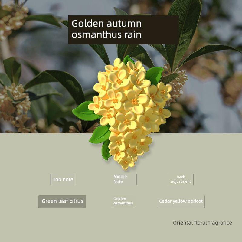 

Car-Mounted Osmanthus Scented Gypsum Air Freshener for Air Conditioning Vent, High-End Fragrance Air Purifier and Deodorizer Ornament Golden Autumn Gui Rain