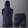 Tank Top + Shorts Sets Men Summer Tennis Activewear Running Basketball Training Wear Sleeveless Vest 2 Pcs Tracksuit