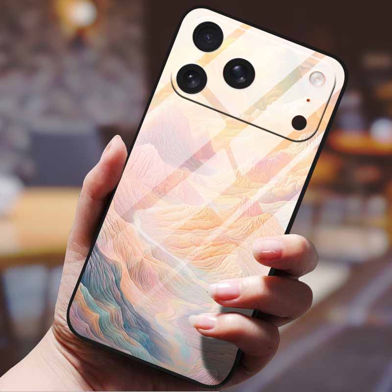 Phone Case for Iphone 17 Pro Max Iphone17 Air Tempered Glass Hard Back Cover Bumper 17pro Funda Cartoon Anime Fashion Pattern