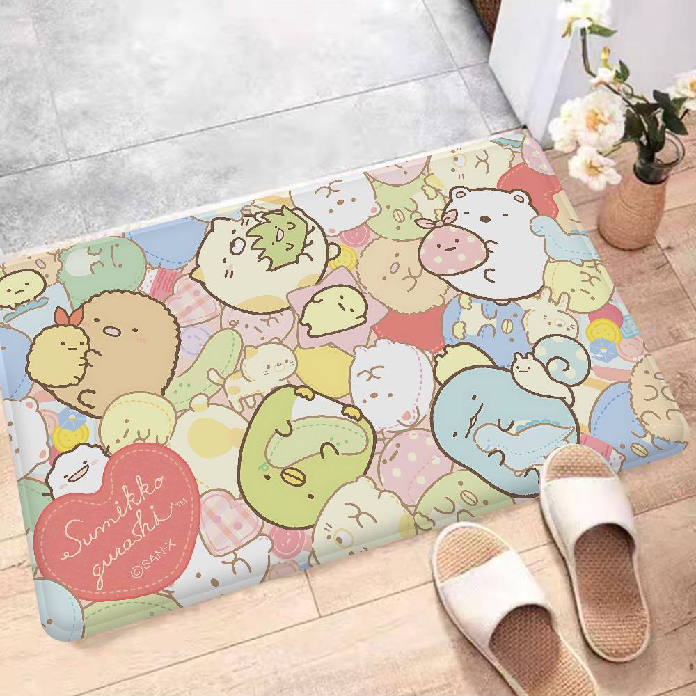 Kawaii Sumikko Gurashi Anime Floor Mat INS Style Soft Bedroom Floor House Laundry Room Mat Anti-skid Household Carpets