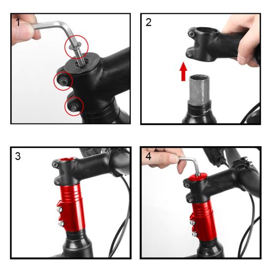 MTB Kolo Jízdní kolo Řídítka Představec Vidlice Prodlužovací nástavec Zvyšovací výška Nastavitelný Adaptér