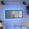 Vidaxl LED Bathroom Mirror, Brown Oak, 100X8.5X37 Cm