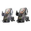 Smart Car Phone Mount 15W Wireless Car Charger Hands Free Car Phone Holder Easy Air Vent Installation Smartphone Mount