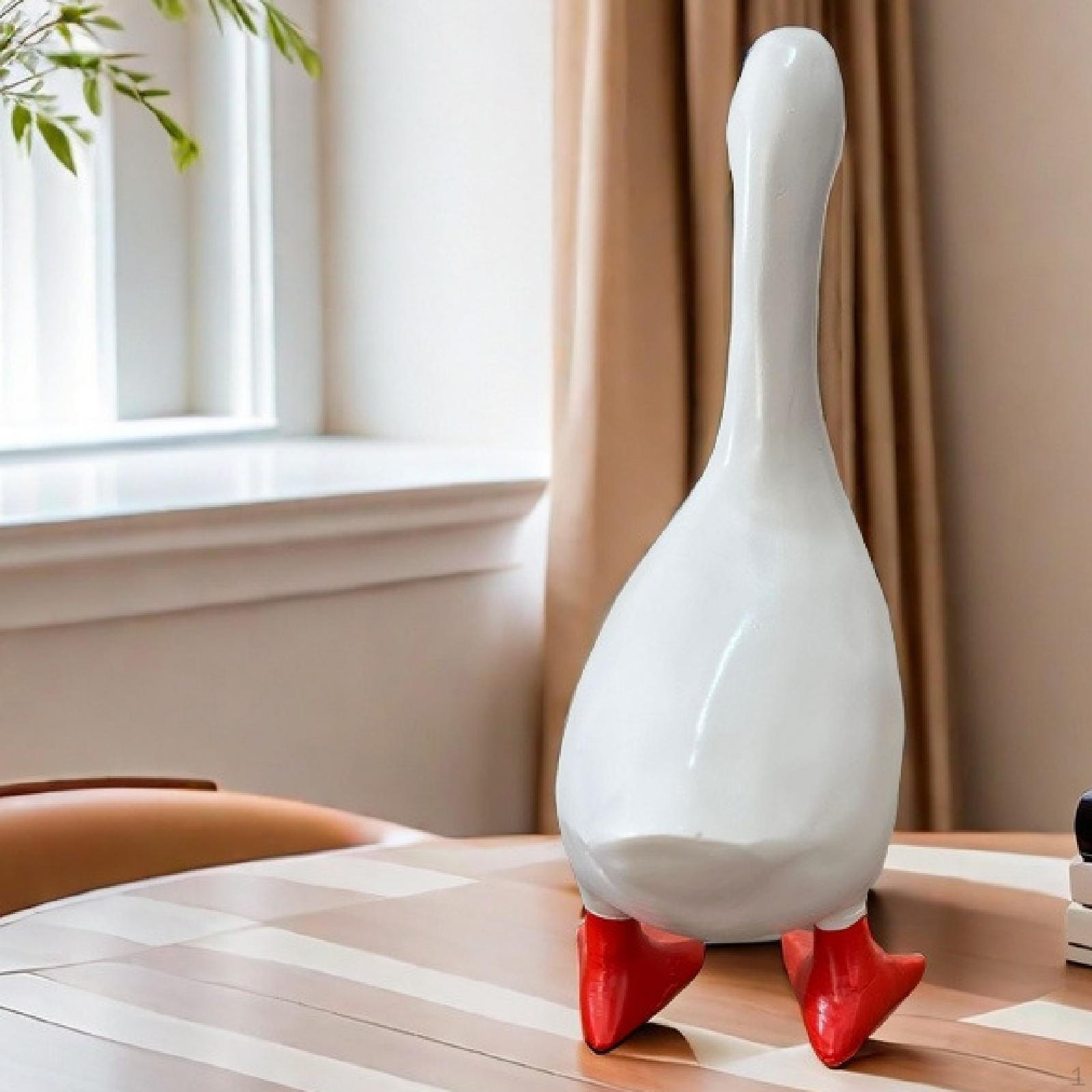 

Статуэтка утки, держатель для ключей, органайзер для стола, подарок, смоляное украшение для хранения, фигурка животного для гостиной