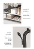 Sturdy Movable Floor-Standing Clothes Rack for Bedroom and Balcony Drying