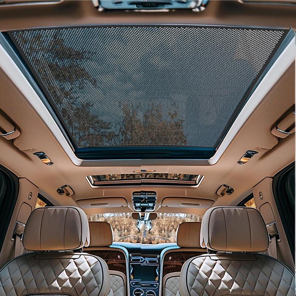car Sunroof Cover Magnetic Breathable Car Sun Shade Anti-Fly Automotive Auxiliary Parts For Driving Sleeping Outdoor Camping