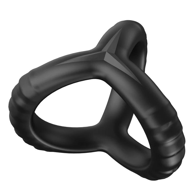 Trident lock ring Delay ring Men's silicone lock ring Resistance ring Adult products Foreign trade explosion